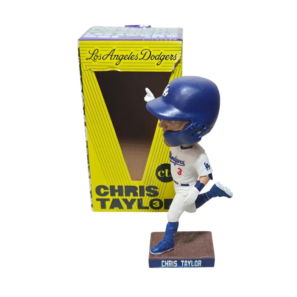 2022 Chris Taylor Dodgers Bobblehead #3 Collector's Edition W/ Box MLB